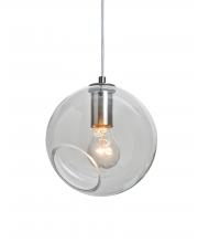 Besa Lighting 1JT-MAESTRO8CL-SN - Besa, Maestro 8 Cord Pendant, Clear, Satin Nickel Finish, 1x60W Medium base