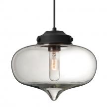 Besa Lighting 1JT-MIRACL-EDIL-BK - Besa Mira Pendant Black Clear 1x4W LED Filament