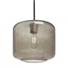  1JT-NILES10SM-EDIL-BK - Besa Niles 10 Pendant, Smoke Bubble, Black Finish, 1x4W LED Filament