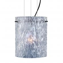  1KG-400600-LED-BK - Besa Tamburo 8 Pendant Clear Stone Black 1x11W LED