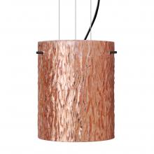  1KG-4006CS-LED-BK - Besa Tamburo 8 Pendant Stone Copper Foil Black 1x11W LED