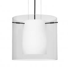  1KG-C18407-BK - Besa Pendant Pahu 12 Black Clear 1x100W MAX E26 Base