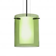  1KG-L00607-LED-BK - Besa Pahu 8 LED Pendant 1Kg Transparent Olive/Opal Black 1x11W LED