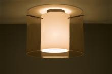  1KM-G00707-BR - Besa Ceiling Pahu 16 Bronze Transparent Armagnac/Opal 1x150W Medium Base A21