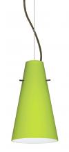  1KX-412435-LED-BR - Besa Cierro Cable Pendant Chartreuse Bronze 1x9W LED