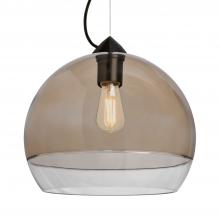  1KX-ALLY12SM-EDIL-BK - Besa, Ally 12 Cable Pendant, Smoke/Clear, Black Finish, 1x8W LED Filament