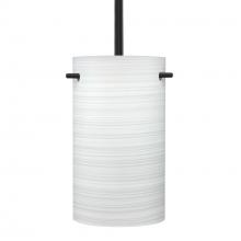  1TT-4005KR-LED-BK - Besa Tamburo 5 Pendant, Chalk, Black Finish, 1x11W LED