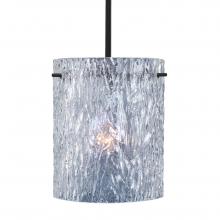  1TT-400600-LED-BK - Besa Tamburo 8 Pendant Clear Stone Black 1x11W LED