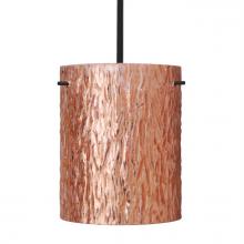  1TT-4006CS-LED-BK - Besa Tamburo 8 Pendant Stone Copper Foil Black 1x11W LED