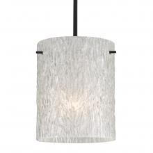  1TT-4006GL-LED-BK - Besa Pendant Tamburo 8 Black Glitter Stone 1x11W LED