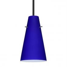Besa Lighting 1TT-4124CM-LED-BK - Besa Cierro LED Pendant Cobalt Blue Matte Black 1x9W LED