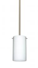  1TT-440407-MED-SN - Besa Stem Stilo 7 Pendant Satin Nickel Opal Matte 1x40W B10 Med