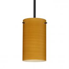 Besa Lighting 1TT-4404OK-LED-BK - Besa Stem Stilo 7 Pendant Black Oak 1x9W LED