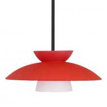 Besa Lighting 1TT-451331-LED-BK - Besa Trilo 15 Pendant Red Matte Black 1x9W LED