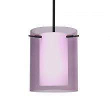  1TT-A00607-LED-BK - Besa Pahu 8 LED Pendant 1Tt Transparent Amethyst Black 1x11W LED