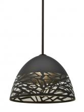  1TT-KIEVBK-BR - Besa Kiev Stem Pendant, Black, Bronze Finish, 1x60W Medium Base