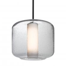  1TT-NILES10CO-LED-BK - Besa Niles 10 Pendant, Clear Bubble/Opal, Black Finish, 1x5W LED