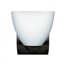  1WZ-757207-LED-BK - Besa, Sasha Mini Sconce, Opal Matte, Black Finish, 1x9W LED