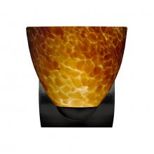  1WZ-757218-LED-BK - Besa, Sasha Mini Sconce, Amber Cloud, Black Finish, 1x9W LED