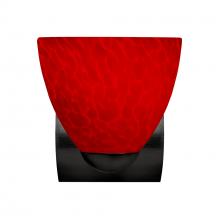  1WZ-7572RC-LED-BK - Besa, Sasha Mini Sconce, Red Cloud, Black Finish, 1x9W LED