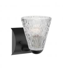  1WZ-NICO5CL-LED-BK - Besa Nico 5 Mini Sconce, Clear Stone, Black, 1x9W LED