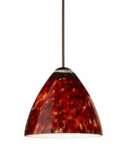  1XC-177941-BR - Besa Pendant Mia Bronze Garnet 1x50W Halogen