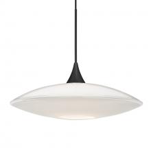  1XC-629406-LED-BK - Besa Pendant Spazio, Black Finish, Opal Glossy 1x5W LED