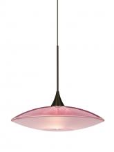  1XC-6294RD-BR - Besa Pendant Spazio Bronze Red/Frost 1x50W Halogen