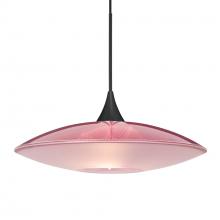  1XC-6294RD-LED-BK - Besa Pendant Spazio, Black Finish, Red/Frost 1x5W LED