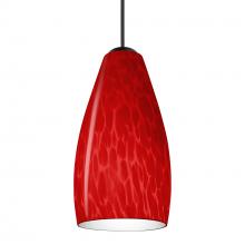 Besa Lighting 1XC-7198RC-LED-BK - Besa, Karli Cord Pendant, Red Cloud, Black Finish, 1x5W LED