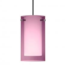  1XC-A44007-BK - Besa Pendant Pahu 4, Black Finish, Transparent Amethyst/Opal 1x35W MAX GY6.35 Base