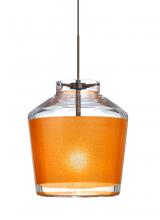  1XC-PIC6GD-BR - Besa Pendant Pica 6 Bronze Gold Sand 1x50W Halogen