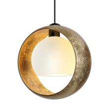  1XT-4293GG-LED-BK - Besa Pendant Pogo, Black Finish, Gold/Inner Gold 1x5W LED