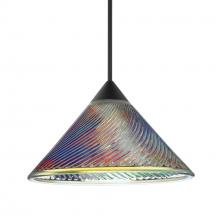 Besa Lighting 1XT-550493-LED-BK - Besa Pendant Swirl, Black Finish, Dicro Swirl 1x5W LED