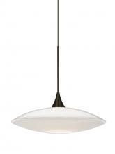  1XT-629406-BR - Besa Pendant Spazio Bronze Opal Glossy 1x50W Halogen