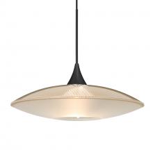  1XT-6294GD-LED-BK - Besa Pendant Spazio, Black Finish, Gold/Frost 1x5W LED