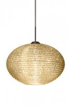  1JC-4913GD-BR - Besa Pendant Pape 12 Bronze Gold Glitter 1x75W Medium Base