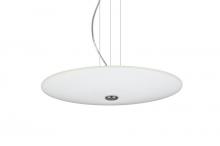 Besa Lighting 1KV-RENFRO16WS-LED-SN - Besa Renfro 16 Round Suspension Pendant, White Sparkle, Satin Nickel, 1x16W LED