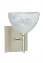  1SW-467952-LED-SN-SQ - Besa Wall With SQ Canopy Brella Satin Nickel Marble 1x5W LED