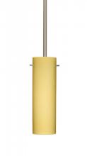  1TT-4930VM-MED-SN - Besa Stem Copa Pendant Satin Nickel Vanilla Matte 1x40W B10 Medium Base