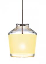  1XP-PIC6CR-BR - Besa Pendant Pica 6 Bronze Creme Sand 1x50W Halogen