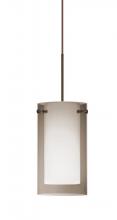  1XP-S44007-BR - Besa Pendant Pahu 4 Bronze Transparent Smoke/Opal 1x35W Halogen