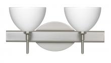  2SW-467907-LED-SN - Besa Wall Brella Satin Nickel White 2x5W LED