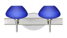  2SW-541087-LED-CR - Besa Wall Peri Chrome Blue Matte 2x5W LED