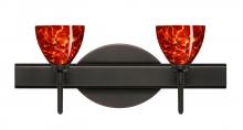  2SW-185841-LED-BR - Besa Divi Wall 2SW Garnet Bronze 2x5W LED