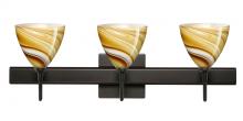  3SW-1779HN-LED-BR-SQ - Besa Wall With SQ Canopy Mia Bronze Honey 3x5W LED