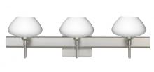  3SW-541007-LED-SN-SQ - Besa Wall With SQ Canopy Peri Satin Nickel Opal Matte 3x5W LED