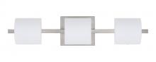  3WS-787307-LED-SN - Besa Wall Paolo Satin Nickel Opal Matte 3x50W G9