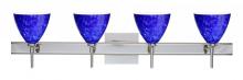  4SW-177986-LED-CR-SQ - Besa Wall With SQ Canopy Mia Chrome Blue Cloud 4x5W LED