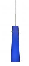  B-5674CM-SN - Besa Camino Pendant For Multiport Canopy Satin Nickel Cobalt Blue Matte 1x40W Halogen